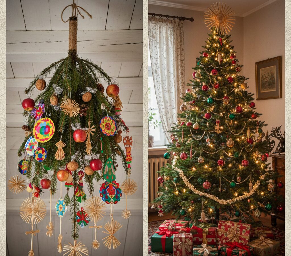 პოლონური ხოინკა და ტრადიციული პოდლაზნიჩკა, ძველი და თანამედროვე საშობაო ხის ვერსიები