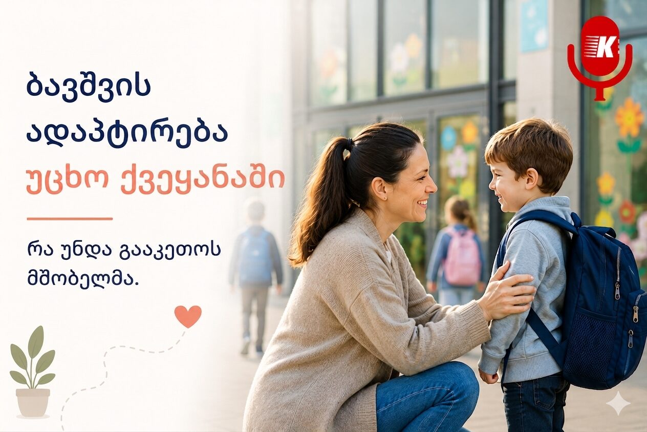 ​ბავშვის ადაპტირება უცხო ქვეყანაში სკოლასა და ბაღში - რა უნდა გააკეთოს მშობელმა?